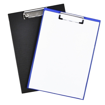 PVC A4 mapa s dvostrukim panelom i sklopnim klipom, model 0321M, Platinum