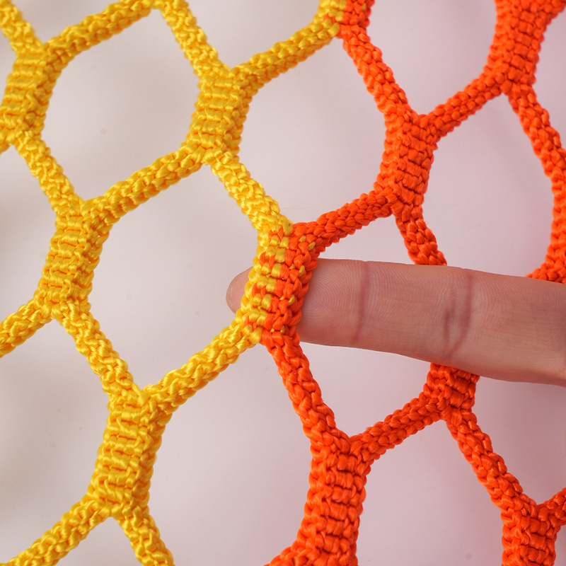 Šarena mreža za penjanje bez čvorova za djecu, zaštitna mreža od užeta za zone atrakcija, zaštitni ograda za košarkaška igrališta, protiv pada i protiv penjanja
