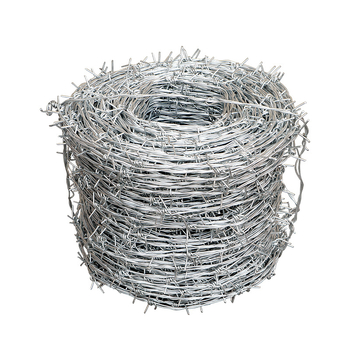 Alacsony széntartalmú acélból készült tövisdrót kerítés, dupla sodrás, nyugati stílus, jobbkezes tekerés, mászás elleni