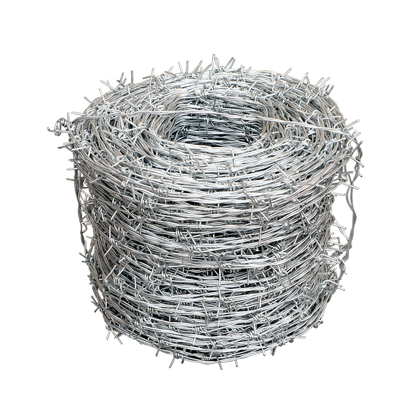 Alacsony széntartalmú acélból készült tövisdrót kerítés, dupla sodrás, nyugati stílus, jobbkezes tekerés, mászás elleni