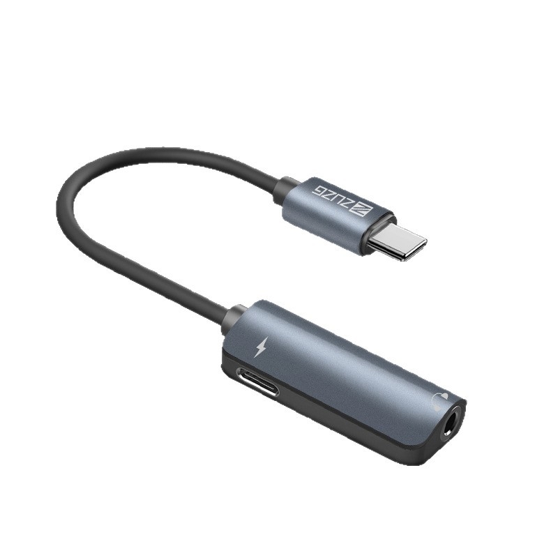 2-u-1 Type-C na 3,5 mm adapter za punjenje i slušanje glazbe – kompatibilan s Apple i Androidom – Model YL6i/YL6T, ZUZG