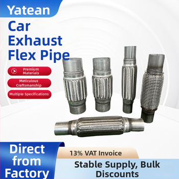 Rozsdamentes acél 201 görbült autókipufogócső rugalmas csatlakozással, kompatibilis autókhoz, teherautókhoz, buszokhoz és egyéb nagy járművekhez
