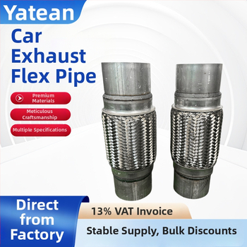 Rozsdamentes acél 201 görbült autókipufogócső rugalmas csatlakozással, kompatibilis autókhoz, teherautókhoz, buszokhoz és egyéb nagy járművekhez