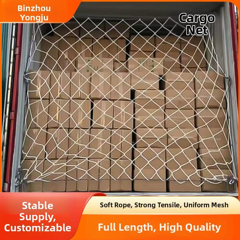 Mreža za teretno vozilo — mreža od užeta, zaštita od pada, veličina oka 3–20 cm, prilagodljiva