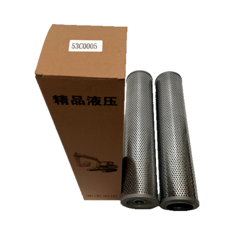 Υδραυλικό στοιχείο φιλτραρίσματος λαδιού για εκσκαφέα, ανοξείδωτος χάλυβας, διπλωμένο στοιχείο φιλτραρίσματος, μοντέλα 53C0005 και 53C0006