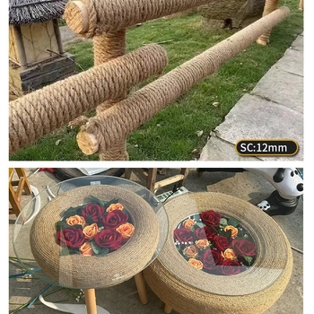 Dekorativna mreža od konopljinog konca za strop i ogradu, nosivost 100 kg, debljina konopljinog konca 3–20 mm i veličine mreže 4–15 cm, pogodna za dekoraciju, strop i zaštitu.