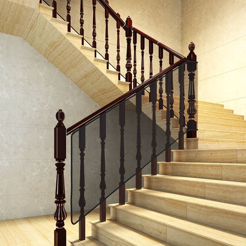 Защитна мрежа против падане за стълбища и балкон – сигурна въжена мрежа за деца