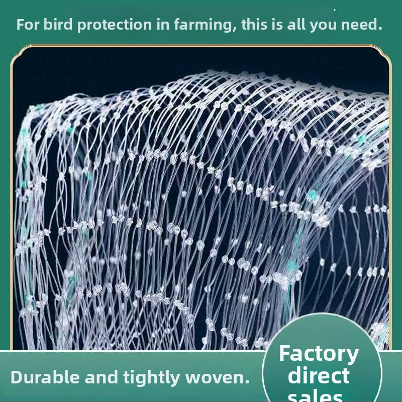 Hrubšia ochranná sieť pre jazierka proti vtákom, pevná nylonová sieť na chov rýb