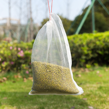 Geantă cu plasă anti-insecte pentru înmuierea semințelor și protecția fructelor — polietilenă, geantă ecologică pentru plantarea ierbii, marcă Shuhe