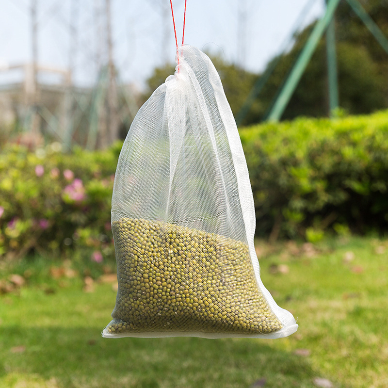 Geantă cu plasă anti-insecte pentru înmuierea semințelor și protecția fructelor — polietilenă, geantă ecologică pentru plantarea ierbii, marcă Shuhe