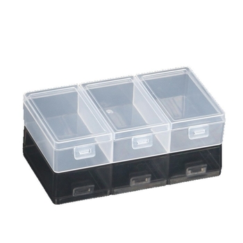 Cutie de depozitare pentru birou, cu capac și compartimente, din polipropilenă transparentă, potrivită pentru bijuterii, papetărie și cosmetică