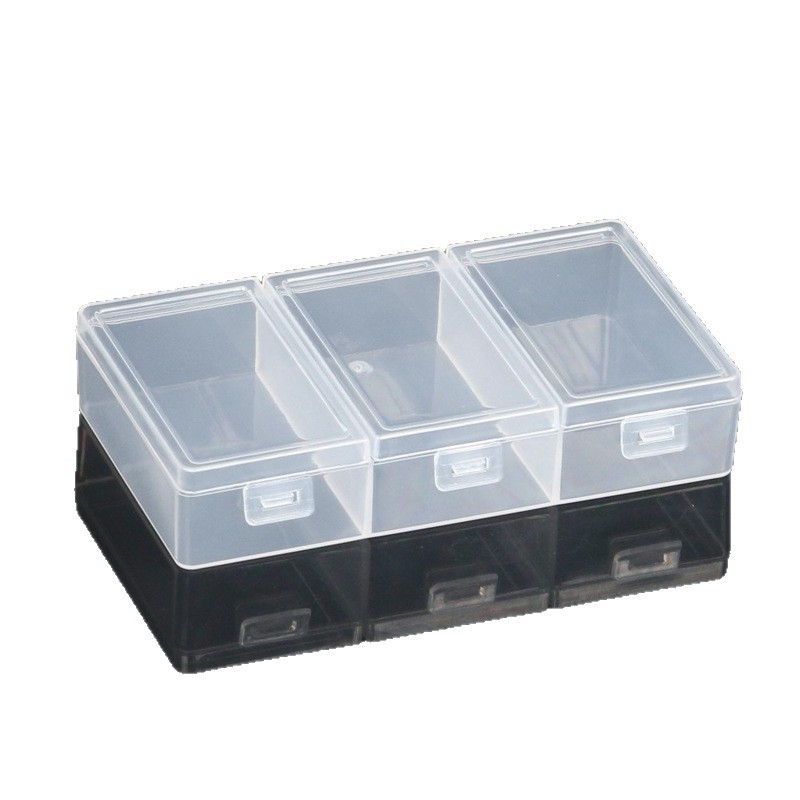 Cutie de depozitare pentru birou, cu capac și compartimente, din polipropilenă transparentă, potrivită pentru bijuterii, papetărie și cosmetică