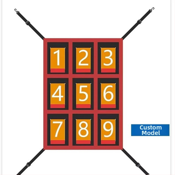 Бейзболна тренировъчна мрежа с девет квадранта за хвърляне и удари — вътрешна/външна употреба; материал: полиестер, дебел Oxford плат; артикул: 0134; марка: Aoxiang; произход: Донггуан