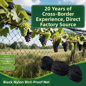 Plasă de protecție împotriva păsărilor din nailon multifilament, set de trei piese, brand Janda; potrivită pentru curte, grădină, pepinieră, balcon, amenajări peisagistice; număr B016