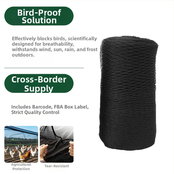 Plasă de protecție împotriva păsărilor din nailon multifilament, set de trei piese, brand Janda; potrivită pentru curte, grădină, pepinieră, balcon, amenajări peisagistice; număr B016