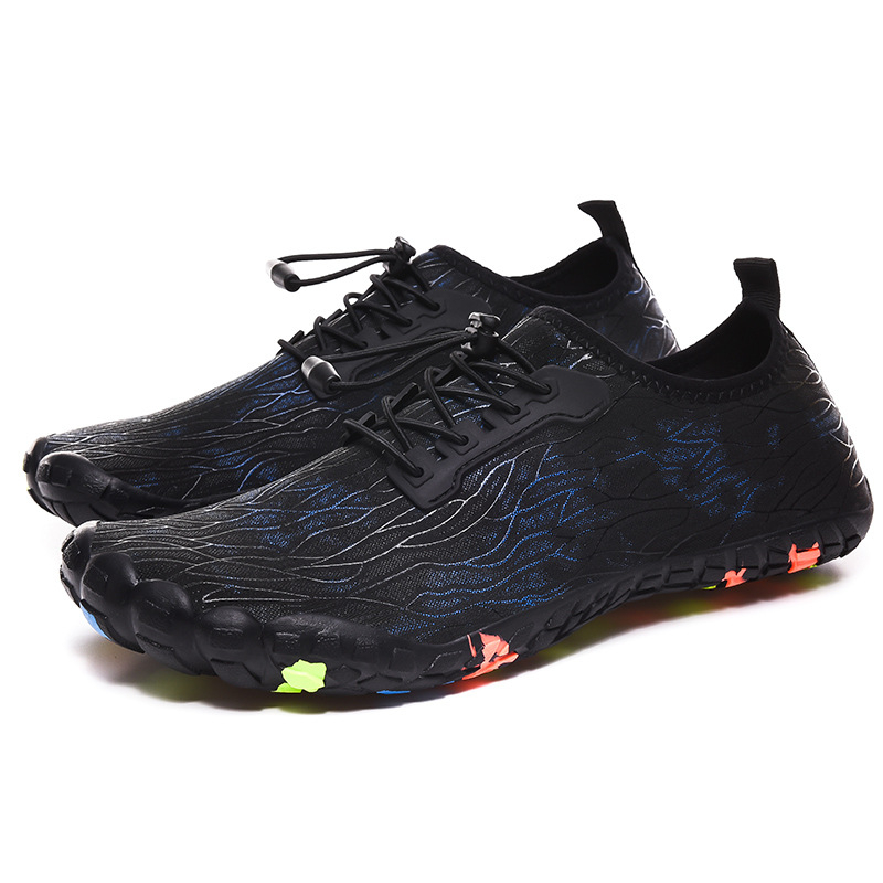 Pantofi de apă pentru exterior - bărbați, partea superioară din plasă, profil redus, talpă exterioară din cauciuc rezistent la uzură, talpă medie din cauciuc, pregătiți pentru teren