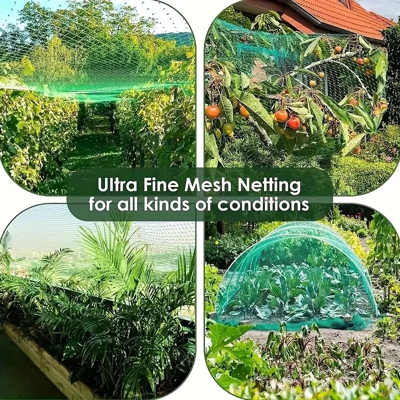 Plasă anti-păsări pentru creșterea găinilor și gardul grădinii, plasă din plastic pentru pomi fructiferi și legume