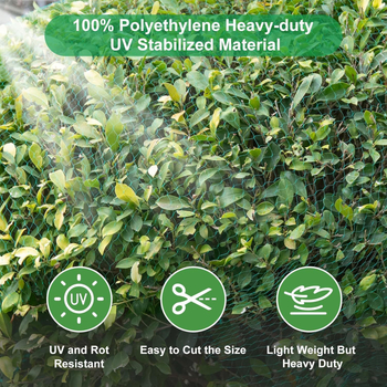 Kit plase protecție grădină din plastic, deschidere plasă 2 cm, diametru fir 0,2, durată de viață 3 ani