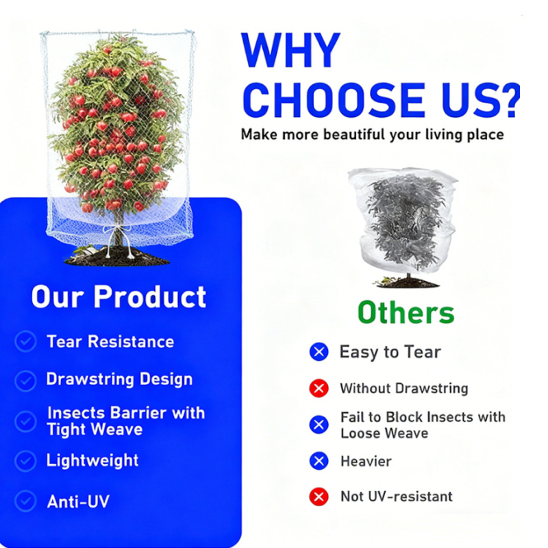 Plasă de protecție împotriva dăunătorilor pentru pomi fructiferi – plasă plastică de protecție (Insect Net 01)