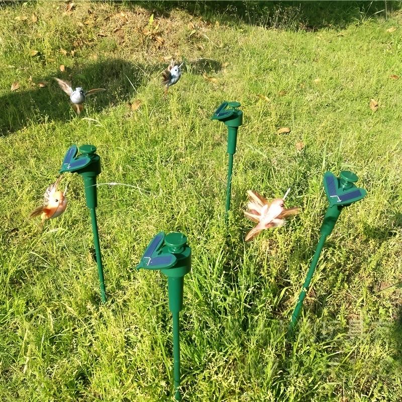 Vrtni dekorativni ornament – kolibri s perima, plastično tijelo, solarno i baterijsko napajanje
