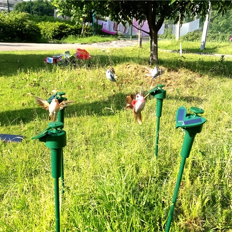 Vrtni dekorativni ornament – kolibri s perima, plastično tijelo, solarno i baterijsko napajanje