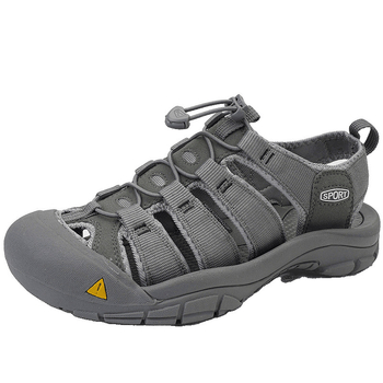 Muške sandale - gumena potplat, mrežasti unutarnji dio, Velcro kopčanje, antislip, sportski stil s zatvorenim prstom
