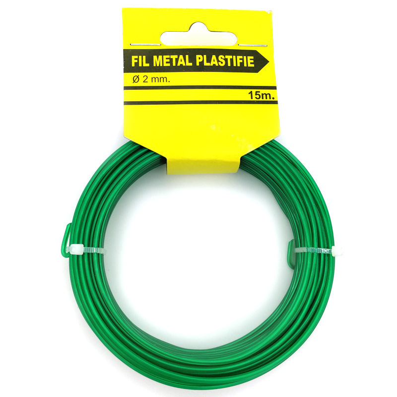 Jusen plastična traka za vezivanje biljaka, 15 m, mekani zeleni PVC vrtni užad