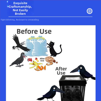 Prozirna mrežasta košara za pohranu – lagana, prijenosna; podrijetlo: Jiangsu; marka: Booker; namjena: vreća za smeće protiv ptica