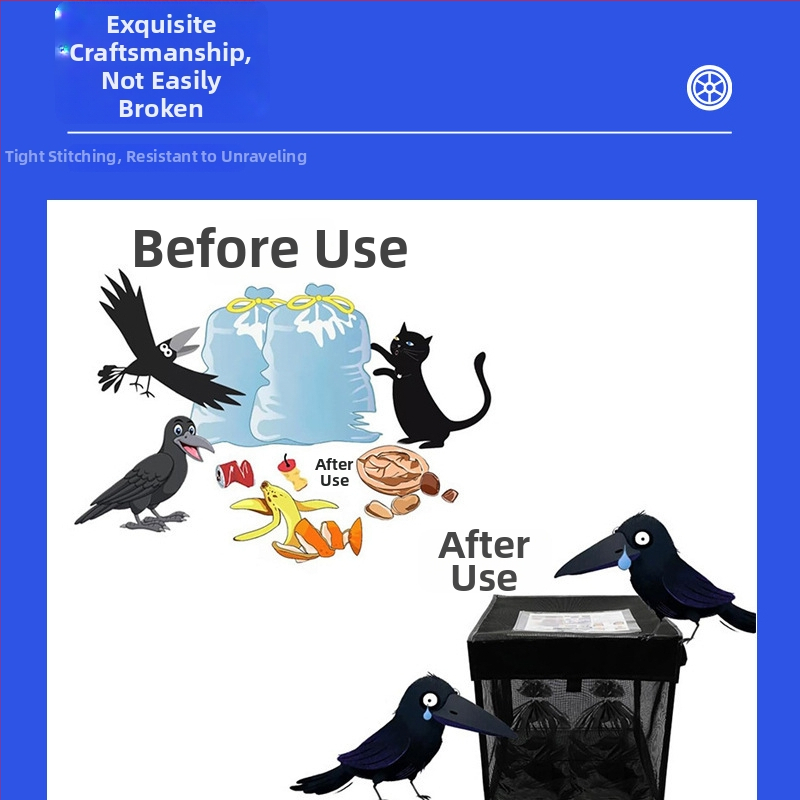 Prozirna mrežasta košara za pohranu – lagana, prijenosna; podrijetlo: Jiangsu; marka: Booker; namjena: vreća za smeće protiv ptica