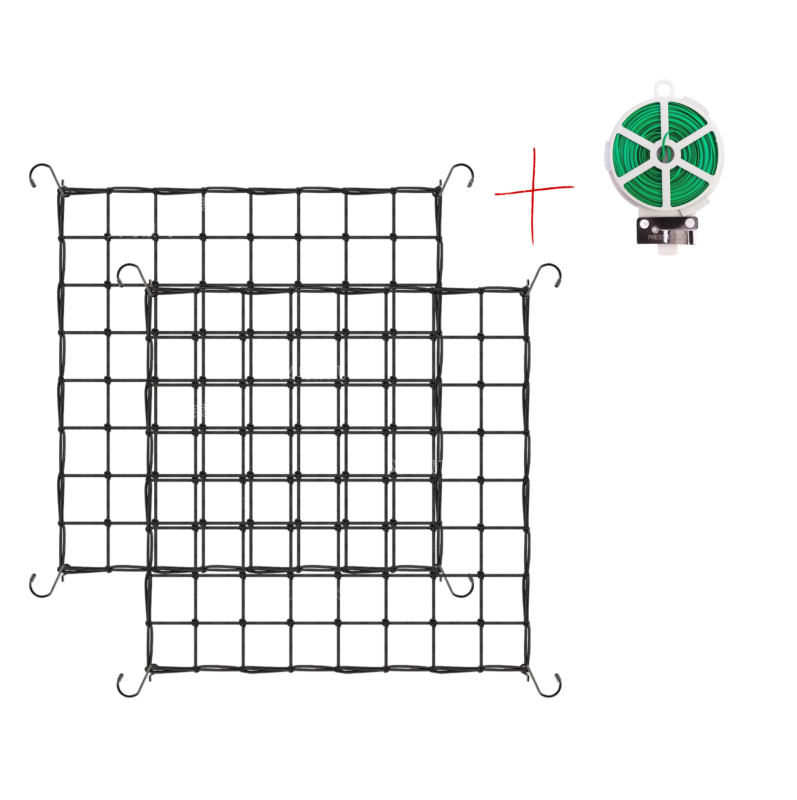 Trellis mreža za Grow Tent — Poliester elastična mreža za podršku biljaka s kukicama, model YF-260104