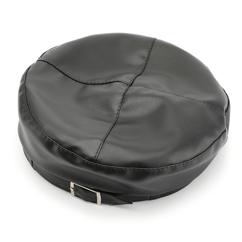 Модерна дамска есенно-зимна кожена едноцветна ретро осмоъгълна барета в корейски стил за пътуване на открито и защита от слънцето на улицата.