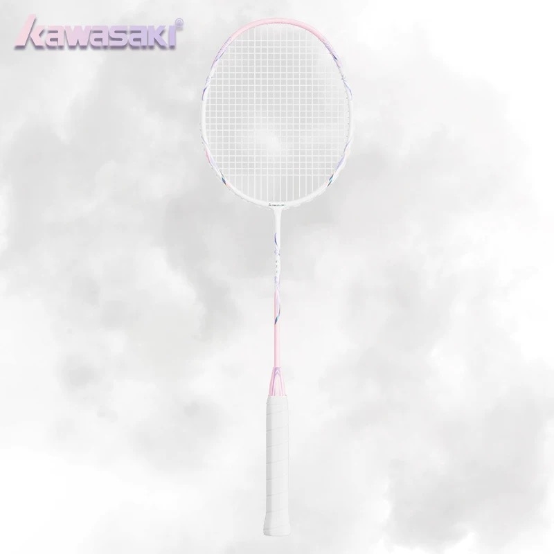 Kawasaki badminton raketa – potpuno karbonska, ultra lagana, 75–79 g, direktni udarac, za napredne amatere