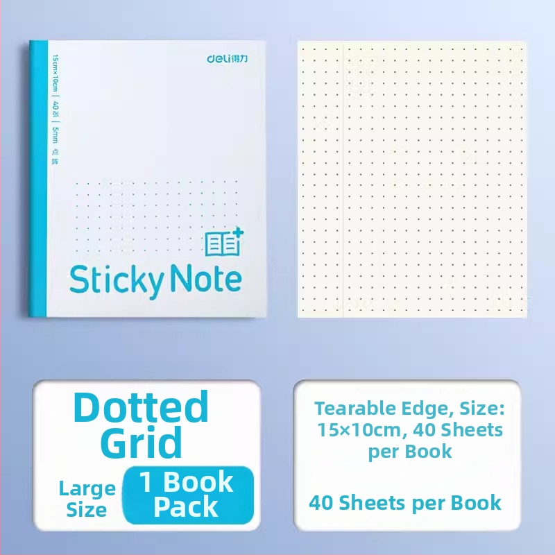 Deli skladateľné rozšírenie poznámkového zošita s horizontálnou mriežkou, samolepiace, 400 listov v balení