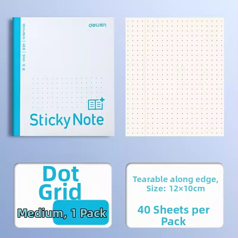 Deli skladateľné rozšírenie poznámkového zošita s horizontálnou mriežkou, samolepiace, 400 listov v balení