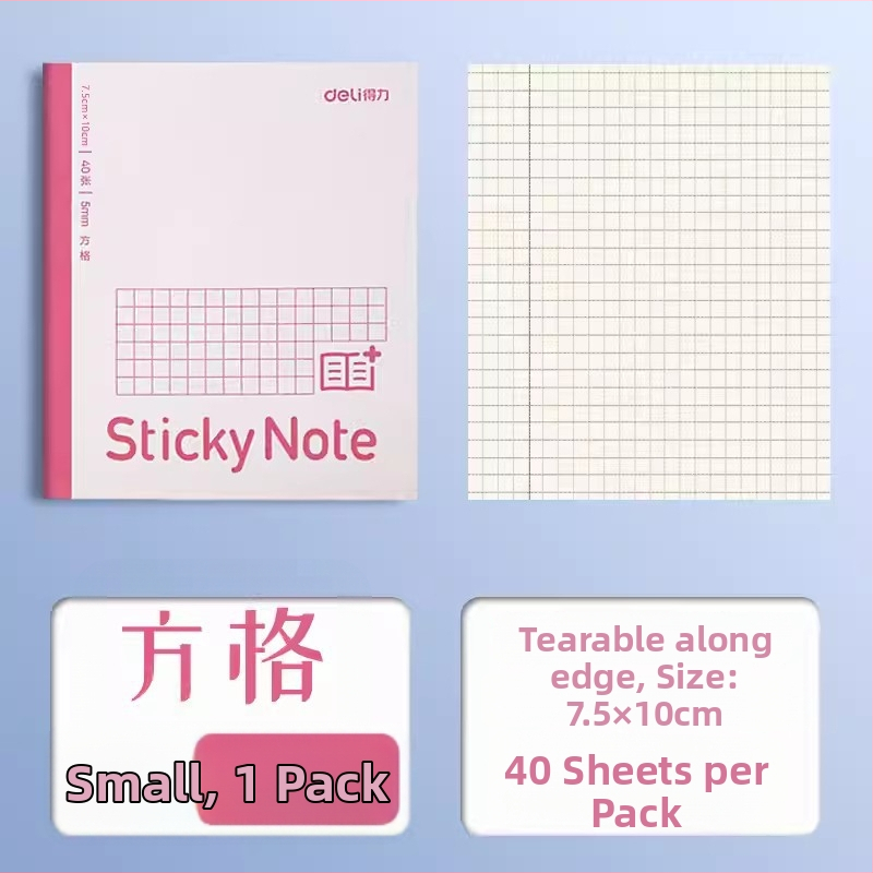 Deli skladateľné rozšírenie poznámkového zošita s horizontálnou mriežkou, samolepiace, 400 listov v balení