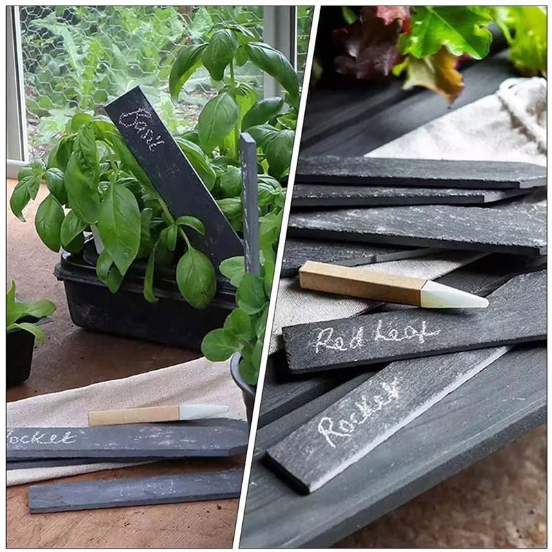 Etikete za biljke od škriljevca za vrt | Materijal: škriljevac | Svrha: cvijeće, biljke, sukulenti | Brand: Ruiyan Stone