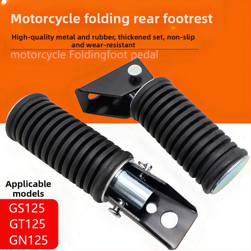 GS125 Motocykel – Predné a Zadné Skladacie Stupačky, Hliníková Zliatina, Prispôsobiteľné