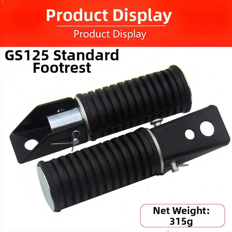 GS125 Motocykel – Predné a Zadné Skladacie Stupačky, Hliníková Zliatina, Prispôsobiteľné