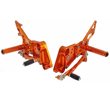 KTM RC125/RC200/RC250/RC390 2014–2021 Nastaviteľná výška zadnej nožnej opierky, CNC obrábanie, hliníková zliatina