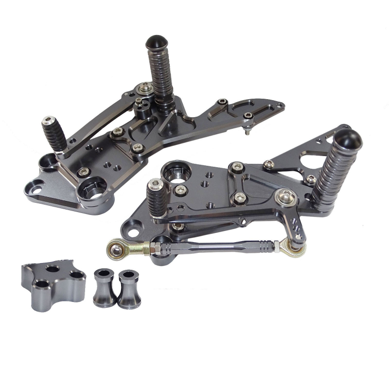 KTM RC125/RC200/RC250/RC390 2014–2021 Nastaviteľná výška zadnej nožnej opierky, CNC obrábanie, hliníková zliatina