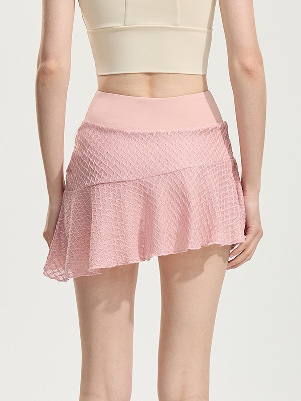 Beépített rövidnadrágos szoknya, magas derékkal a haskontrollért, gyorsan száradó és átlátszatlan; anyag: poliészter-spandex 97%/3%, bélés: nylon-spandex 80%/20%.