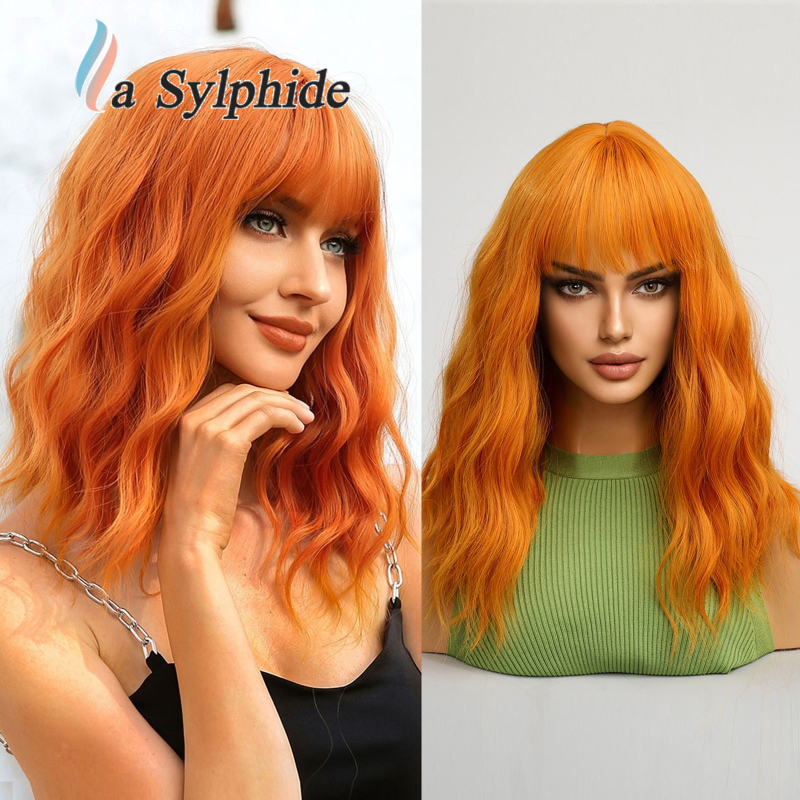 La Sylphide LC8169 wig: srednje duge kovrče, dugačak friz, termički otporna žica, može se bojiti, modni valoviti stil