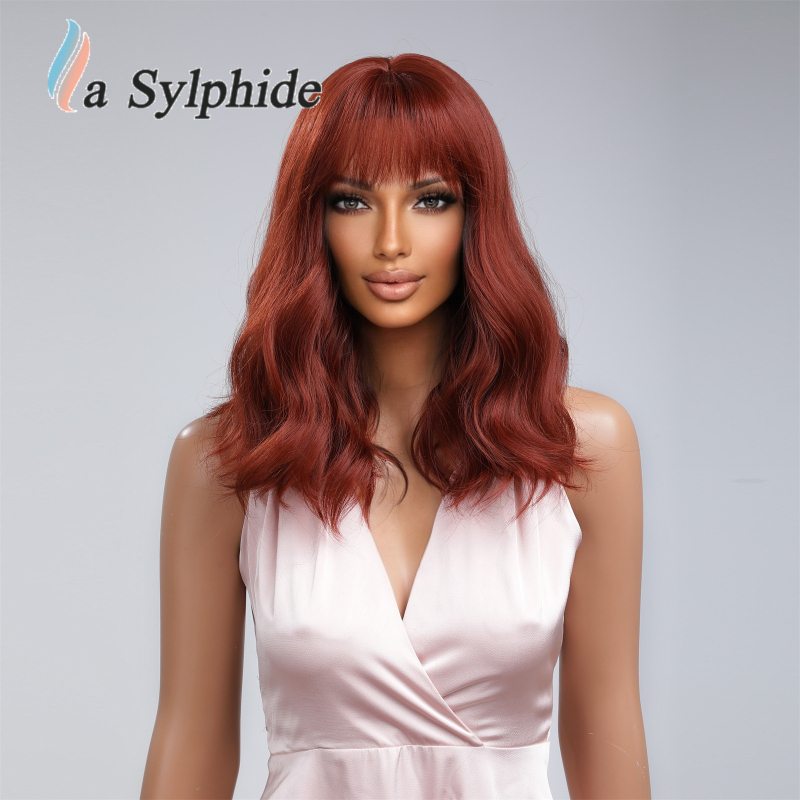 La Sylphide LC8169 wig: srednje duge kovrče, dugačak friz, termički otporna žica, može se bojiti, modni valoviti stil