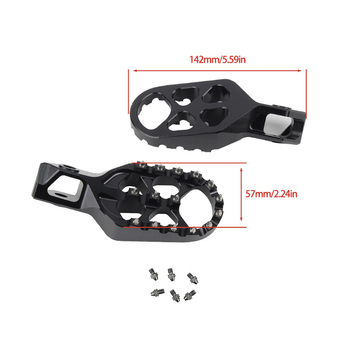 Predné pedálky pre off-road motocykle, CNC kovové pedály, značka Tmqwag, kompatibilné modely Hengjian s 0.25kg punch 250, Typ pedálu: Predný, Povrchová úprava: elektroplating