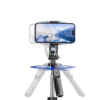 Selfie štapić za mobitel F16 s uravnoteženim integriranim stativom za live streaming, Bluetooth držač protiv podrhtavanja, ABS + nehrđajući čelik