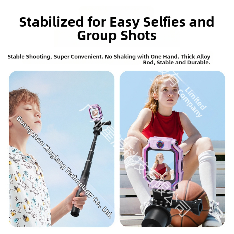 Selfie tyč pre Xiaotiancai smart hodinky Z11/Z10/Z9/Z8A/Z8/Z7S – zliatina, stabilizácia obrazu, bez diaľkového ovládača, bez Bluetooth