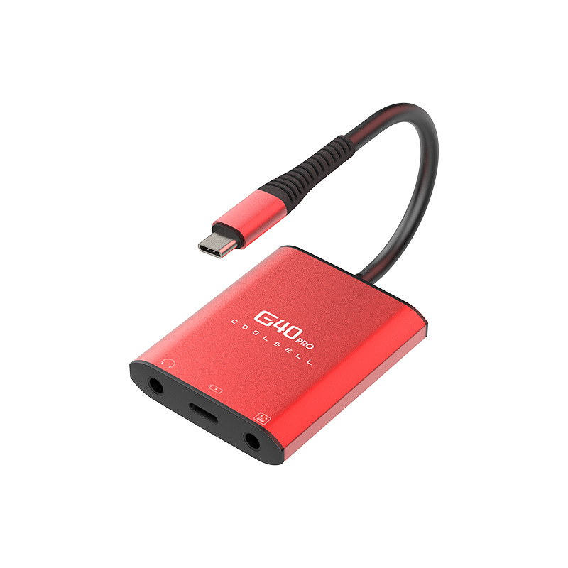 Digitálny zvukový konvertor G40 Pro pre zariadenia Apple a USB-C, Live No.1, stereo nahrávanie, nabíjanie