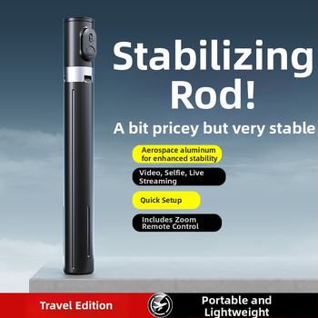 Selfie tyč X7 s Bluetooth diaľkovým ovládaním, LED osvetlením, stabilizáciou obrazu, hliníková zliatina, univerzálne použitie