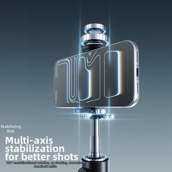 Selfie tyč X7 s Bluetooth diaľkovým ovládaním, LED osvetlením, stabilizáciou obrazu, hliníková zliatina, univerzálne použitie