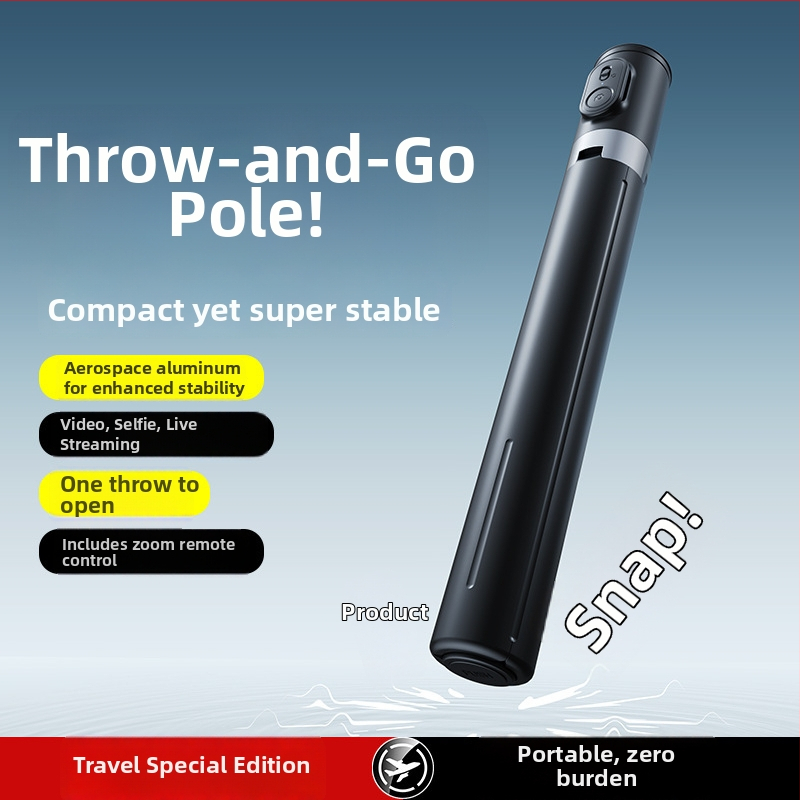 Selfie tyč X7 s Bluetooth diaľkovým ovládaním, LED osvetlením, stabilizáciou obrazu, hliníková zliatina, univerzálne použitie